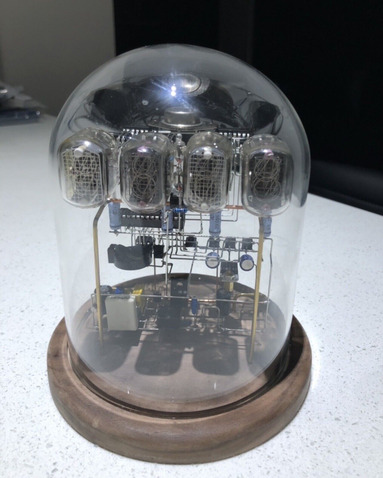 Classic Vintage IN-12 Nixie Tube Clock Kit DIY / Unassembled Inc Dome Glass Case