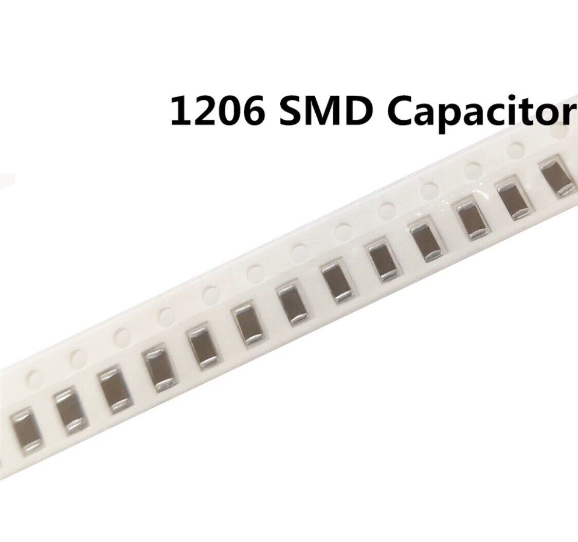 320PCS 1206 10pF-22uF 1% SMD Capacitors Chip SMT DIY Electronics 16 Values 20ea