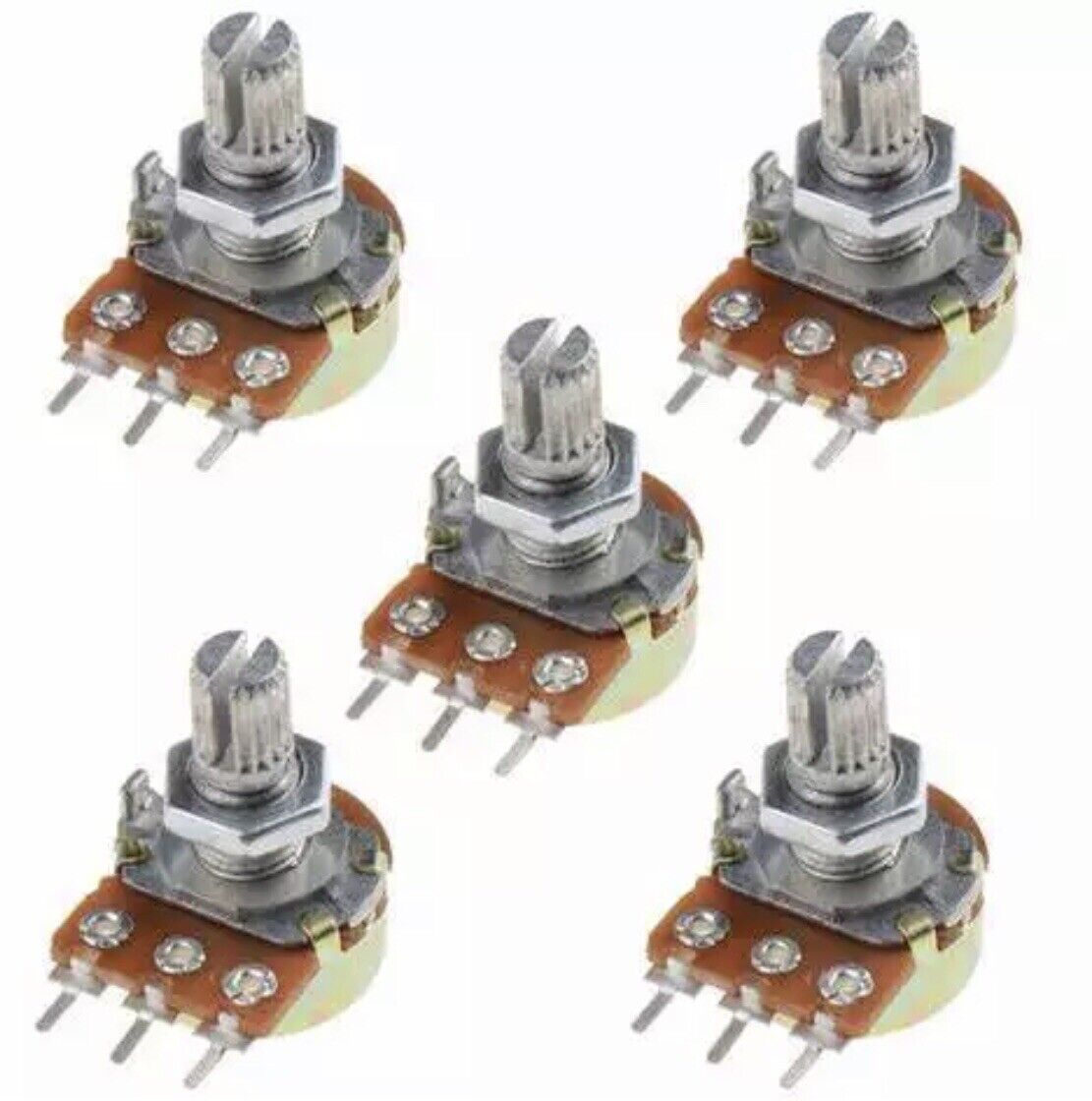 10PCS 10 Values WTH-148 Single 3 Pin Potentiometer Kit B1K-B1M Inc Knobs & Case