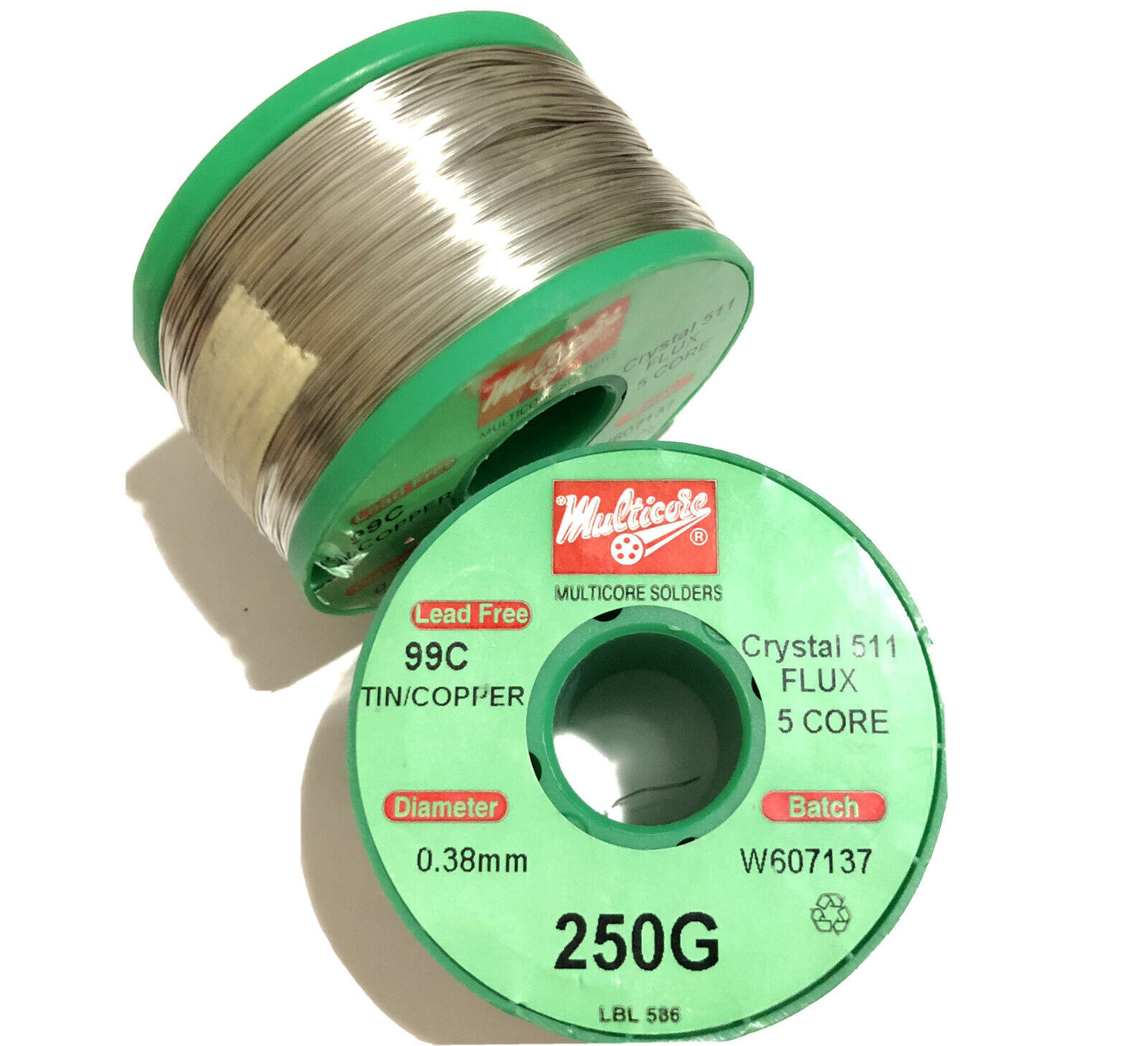 Multicore Lead Free 99C Tin/Copper Solder Crystal 511 5C Flux 0.38mm 0.25kg 1Pc