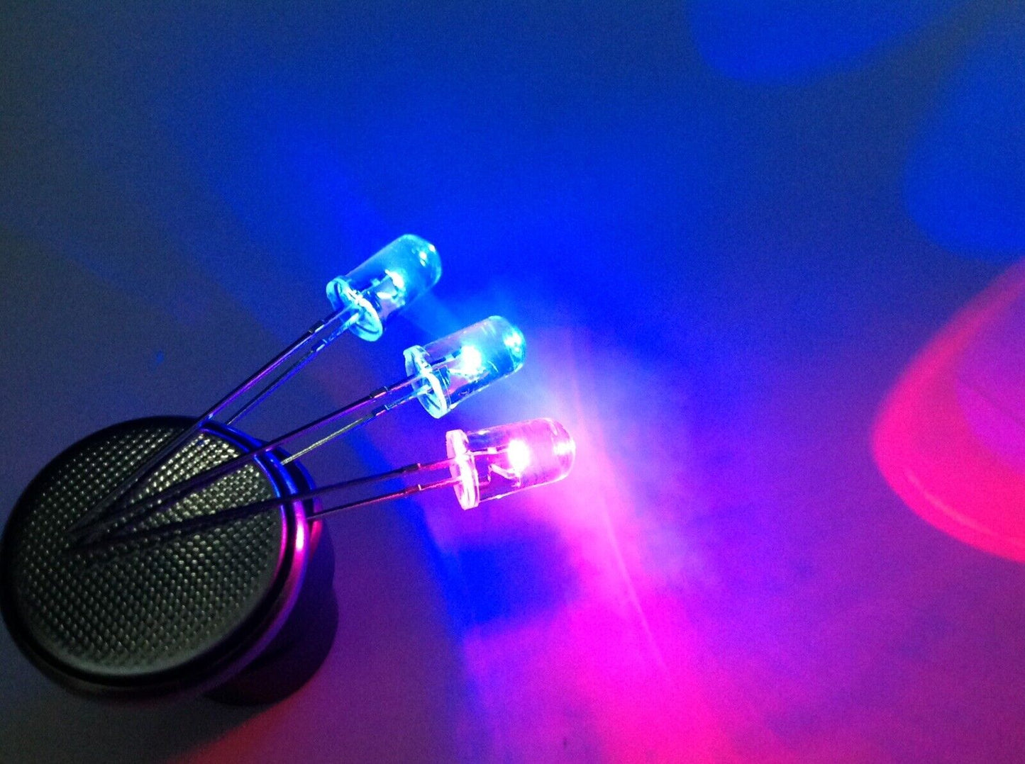 3MM Flashing Red Blue 1.0Hz LED Light Emitting Diode Round 200PCS Red-Blue Flash