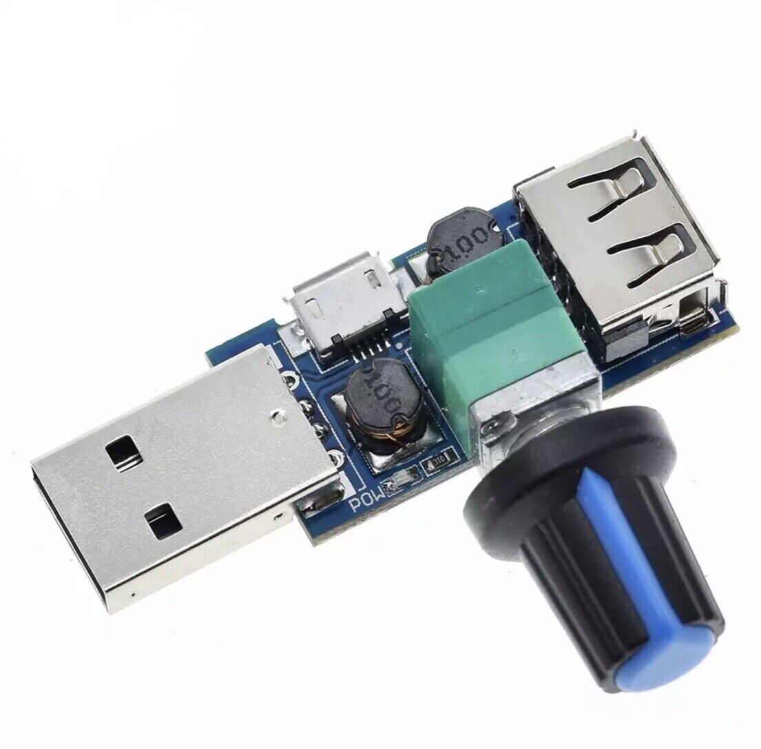 2PCS Fan Speed Controller DC4-12V 5W USB Speed Controller For DIY Electronic