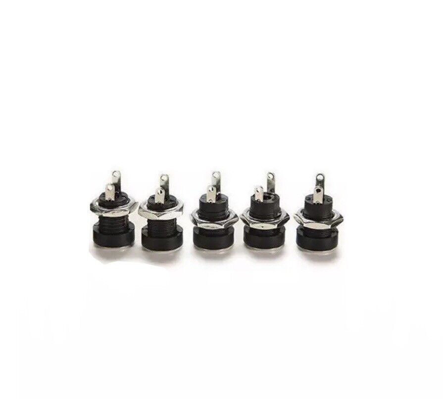 5PCS DC Power Supply Sockets 5.5 X 2.1mm Jack Female Panel Mount Connector