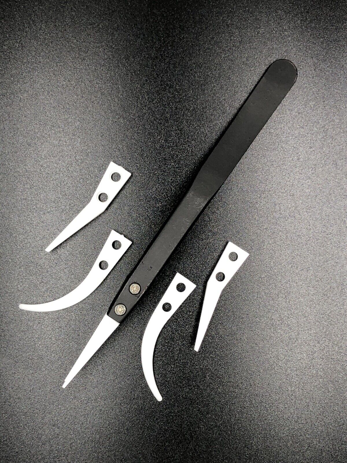 1pr Ceramic Tweezers 6 Piece Set tips ESD Safe Electronics DIY Soldering Safe
