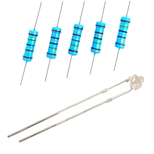 50pcs 1.8mm led light Emitting Diodes Hobby DIY Inc Resistors Blue Green Red UV