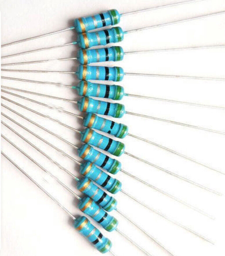 400pcs 1/4W Metal Film Resistors 20 Value 10Ω-1MΩ 1% 0.25 Watt Assortment Kit