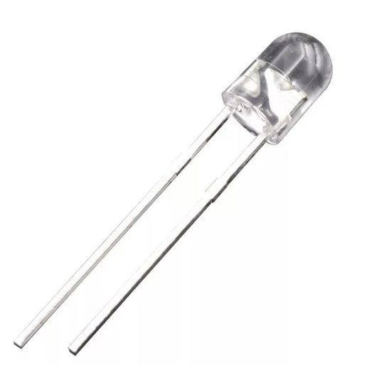 100pcs 4mm COOL WHITE Leds Light Emitting Diode Clear Round Head LED NO Edge