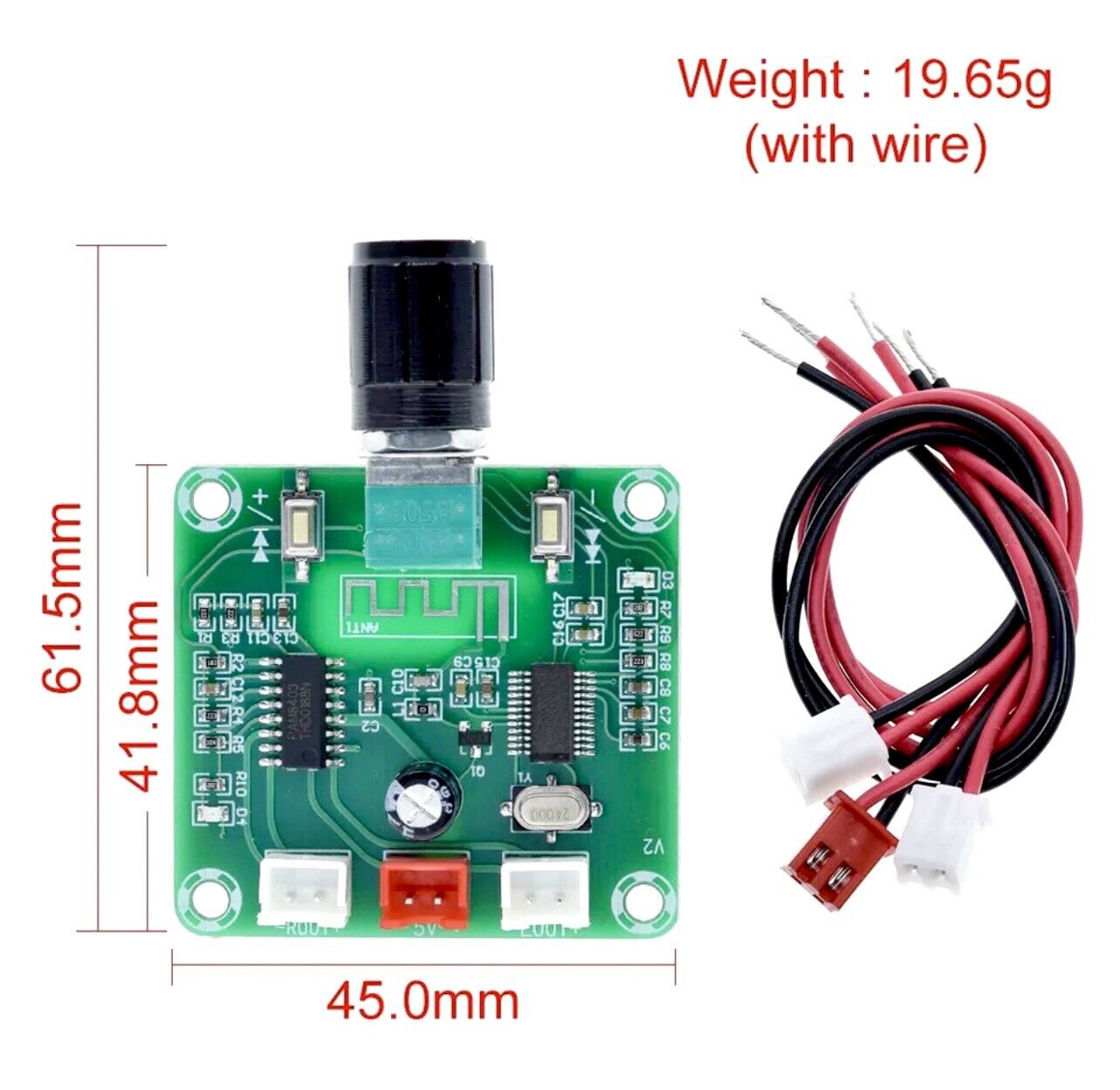 PAM8403 Stereo Amplifier Board Ultra Clear Bluetooth 5.0 Compatible 2 Channel