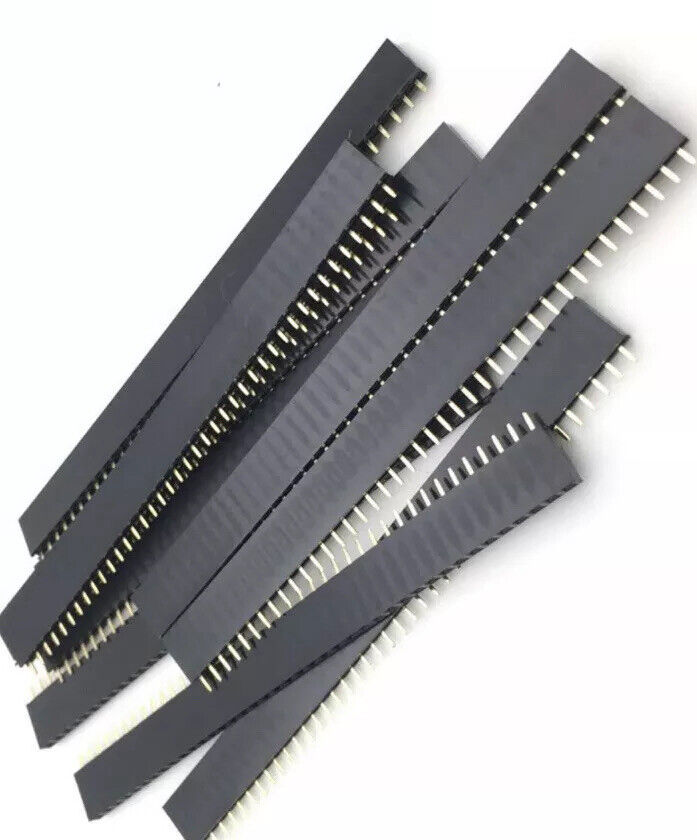 8pcs (4Pr) 40 Pin Socket 4 Arduino Single Row Header Male & Female 2.54mm Pitch