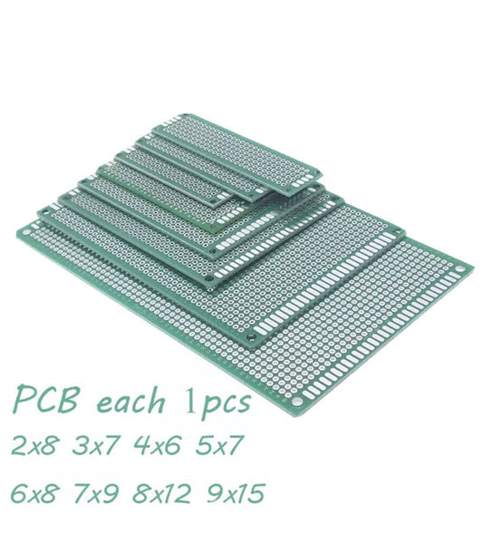 8PCS Double Side FR4 Arduino Prototype Universal PCB Board Soldering GREEN