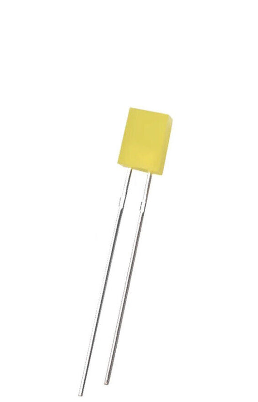 100pcs 5x5x7mm Diffused YELLOW Resin Square Led Light Emitting Diode