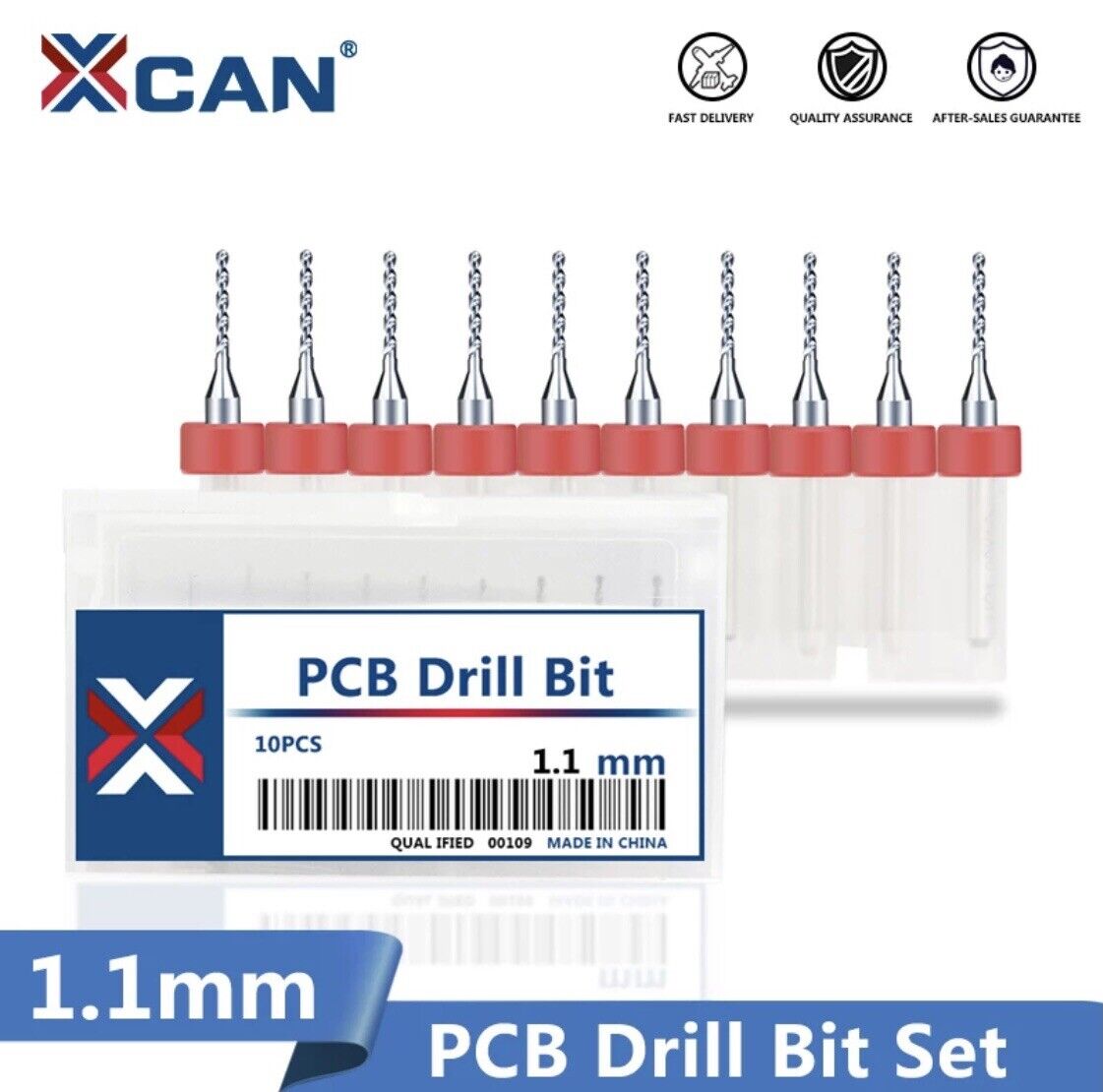 10Pcs 1.1mm PCB Print Circuit Board Carbide Mini Micro Drill Bit Set