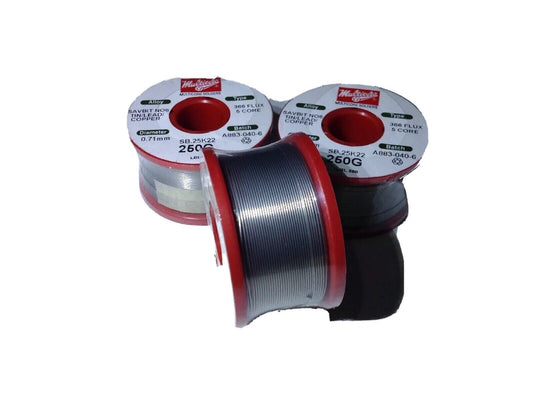 1 X 250gms Multicore Solder, Savbit 6 Tin/lead/copper 366 5 Core Solder 0.91mm