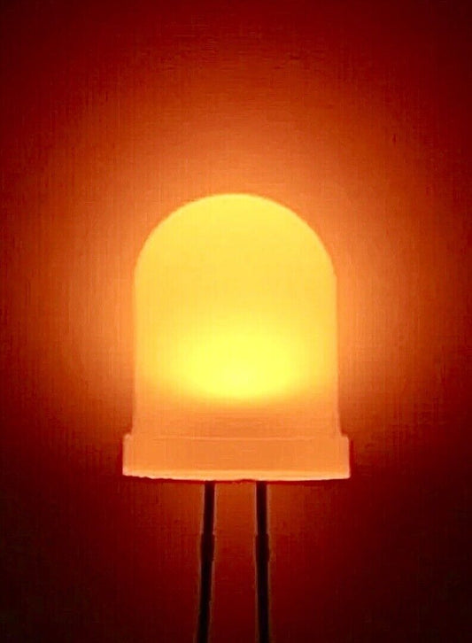 50pcs 10mm F10 Orange Diffused Round LED Light Emitting Diode Bright LED 605nm