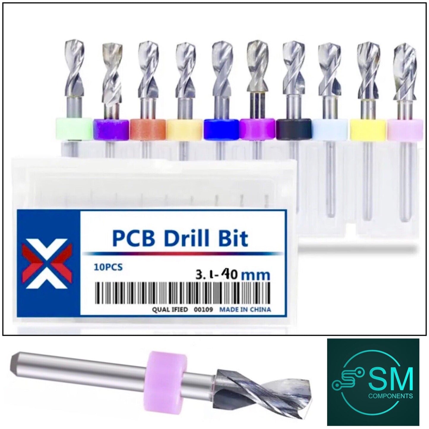 10Pcs 3.1-4.0mm PCB Print Circuit Board Tungsten Carbide Micro Drill Bit Set