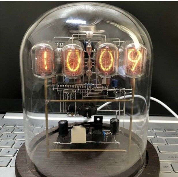 Classic Vintage IN-12 Nixie Tube Clock Kit DIY / Unassembled Inc Dome Glass Case