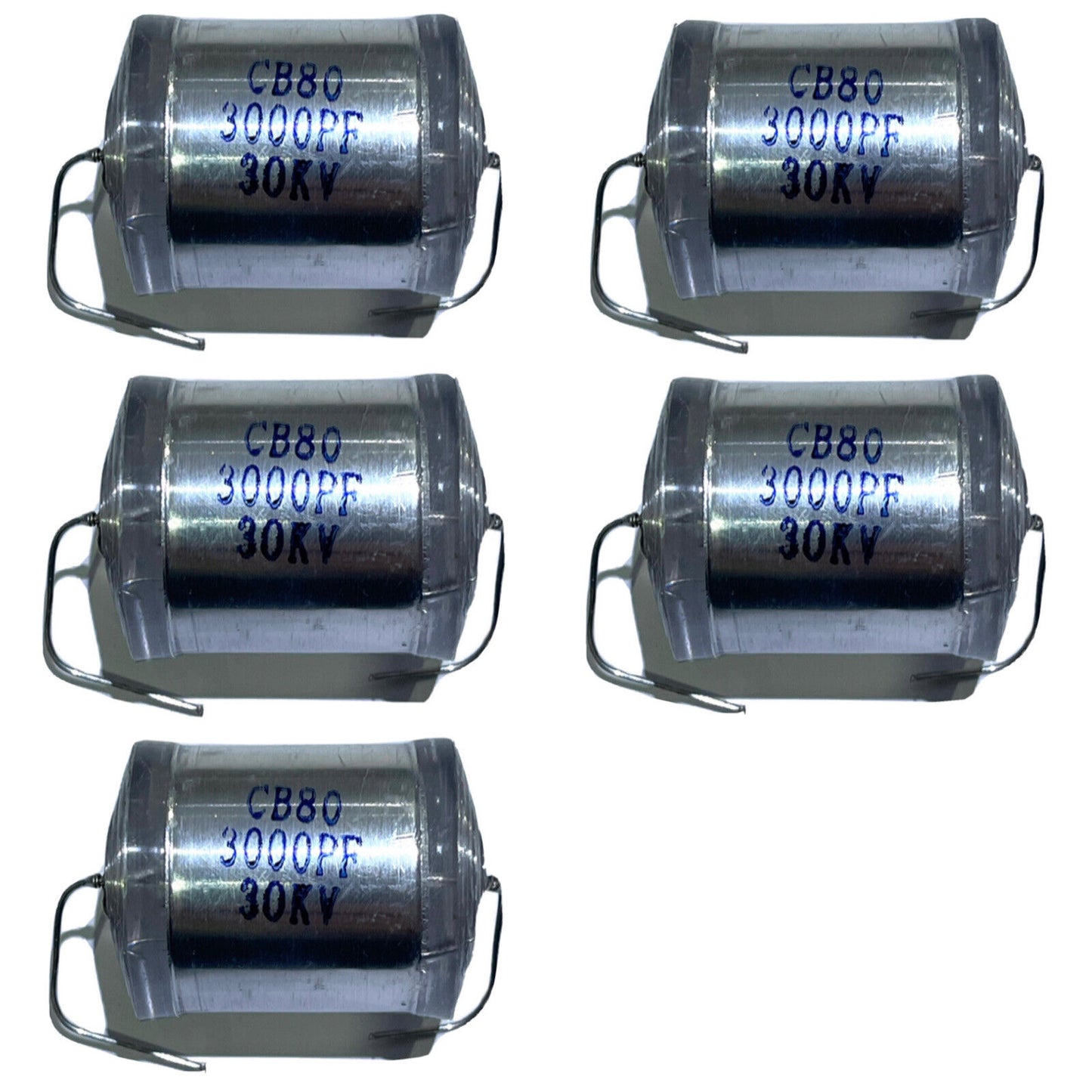 5 X PCS Polystyrene Film High Voltage Capacitor CB80 30KV 3000PF Marx HV Doubler