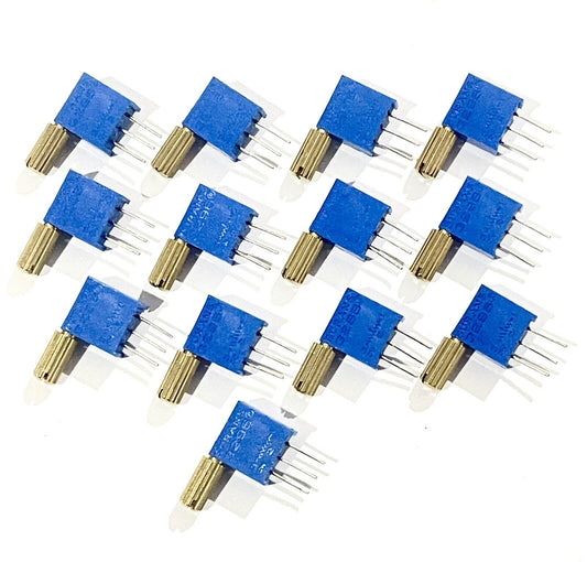 13PCS 3296X-1 Inc Brass Handle 100Ω- 2MΩ ±10% DIP  Variable Resistor Trimmer Pot