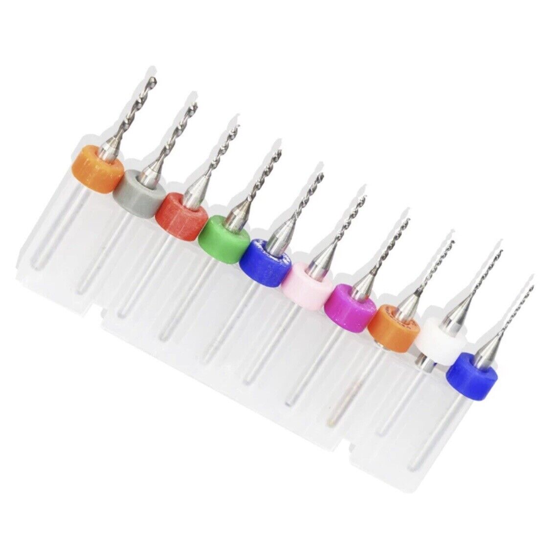 10Pcs 0.6-1.5mm X 38mm Tungsten Carbide Micro Drill Bits Set for DIY PCB