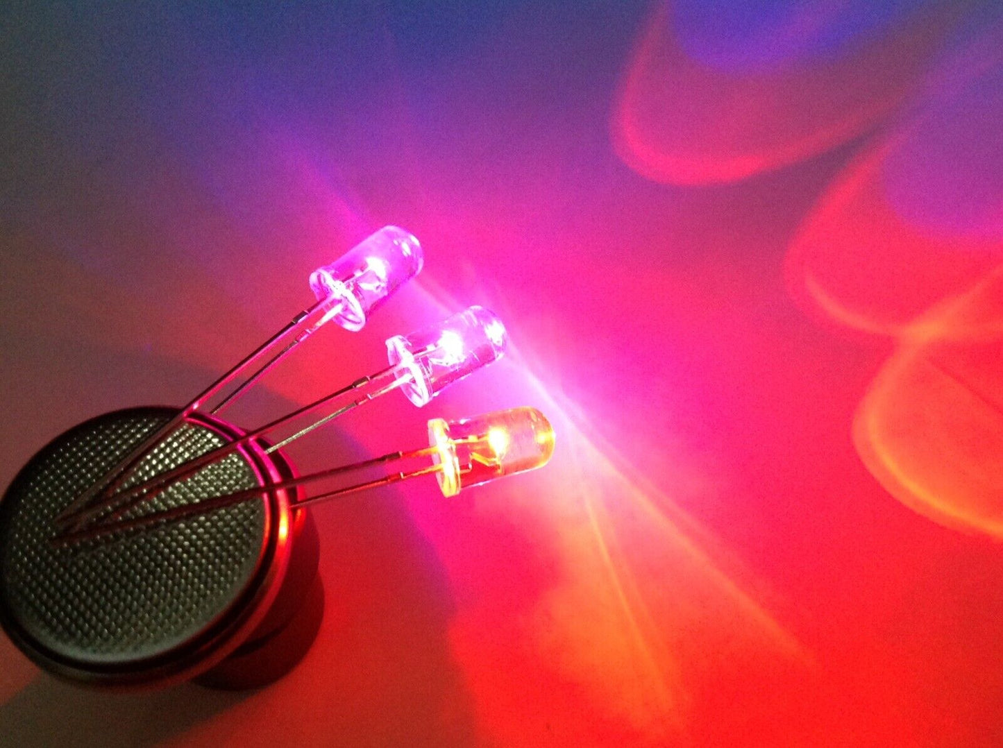 3MM Flashing Red Blue 1.0Hz LED Light Emitting Diode Round 200PCS Red-Blue Flash