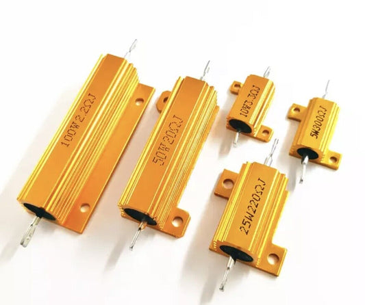 1 X 25 Watt Power Resistor Aluminium Shell Case Wire Wound Resistor 0.1R-50KR