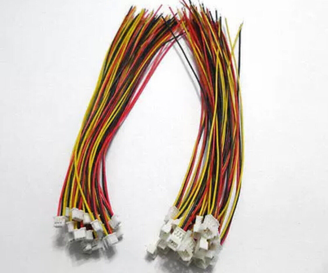 20Sets 40pcs Mini Micro JST 2.0mm PH 3-Pin Connector Plug With Wires Cable 20cm
