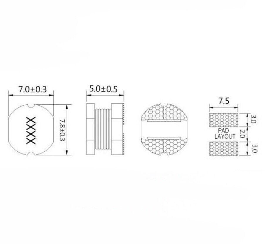 65PCS CD75 13 Values SMD/SMT 2.2UH-470UH Power Inductor Chips SMD Assortment DIY
