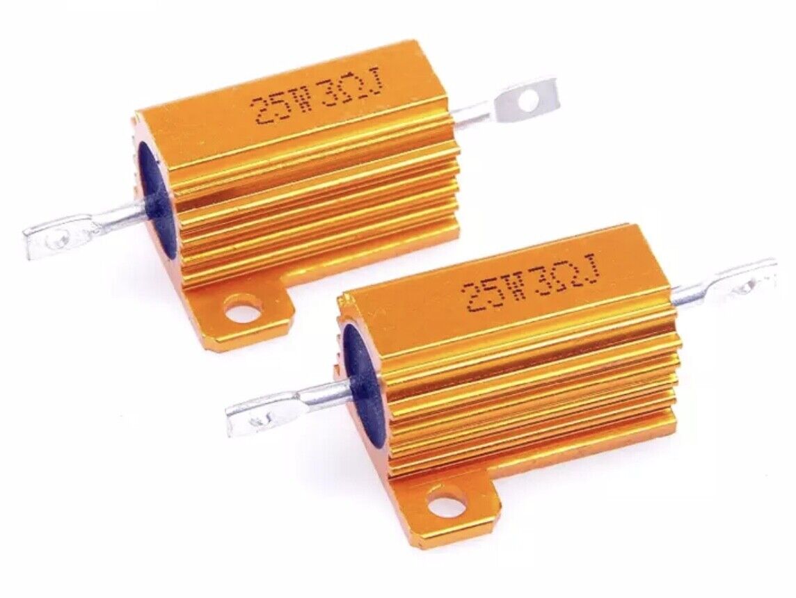1 X 25 Watt Power Resistor Aluminium Shell Case Wire Wound Resistor 0.1R-50KR