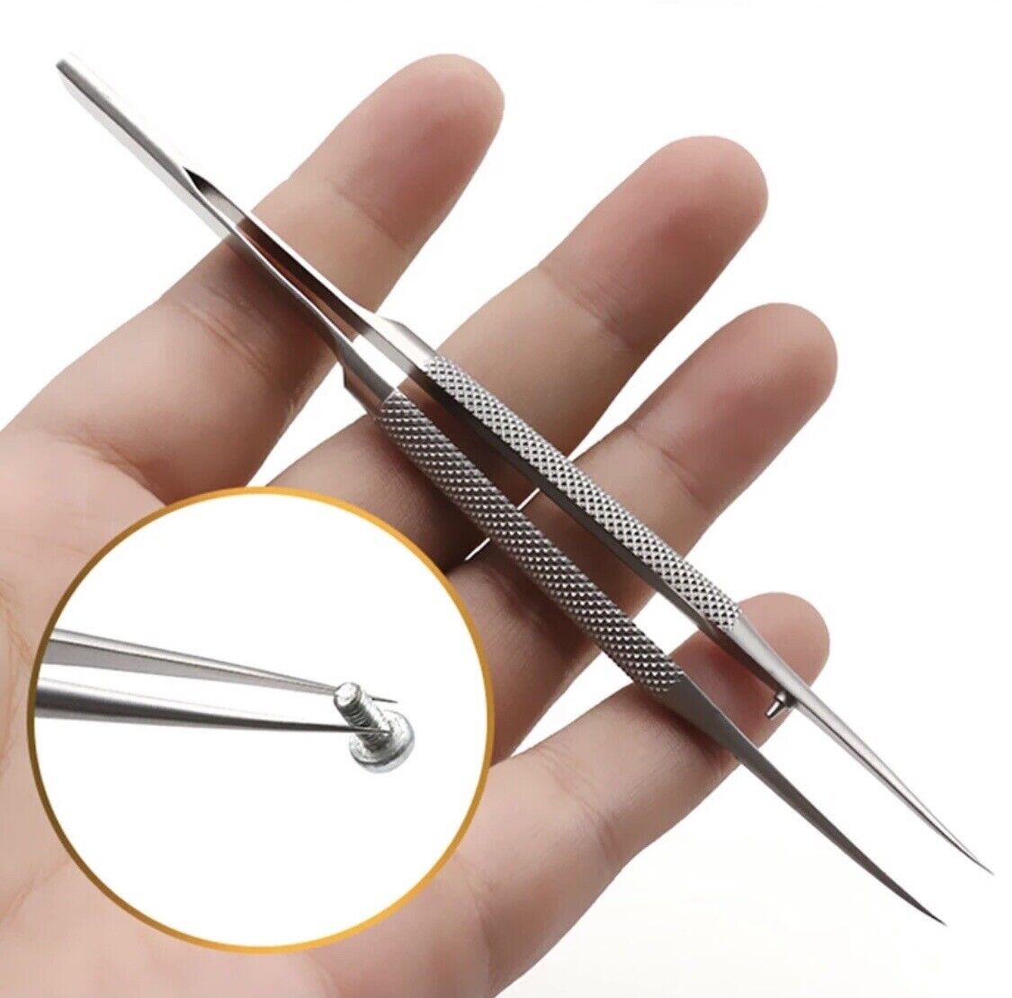 Titanium Alloy 0.15mm CURVED Point Professional Tweezer for Electronics Repair
