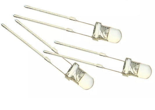 100pcs 3mm Flashing Blinking White LED Light Emitting Diodes 1.5hz On Off