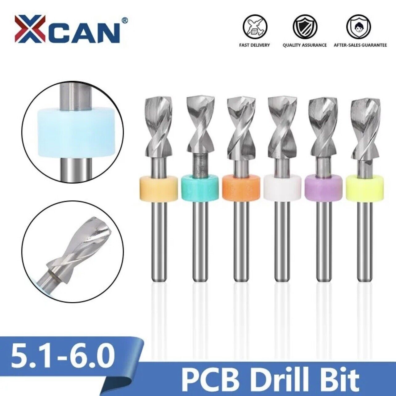 10Pcs 5.1-6.0mm PCB Print Circuit Board Tungsten Carbide Micro Drill Bit Set