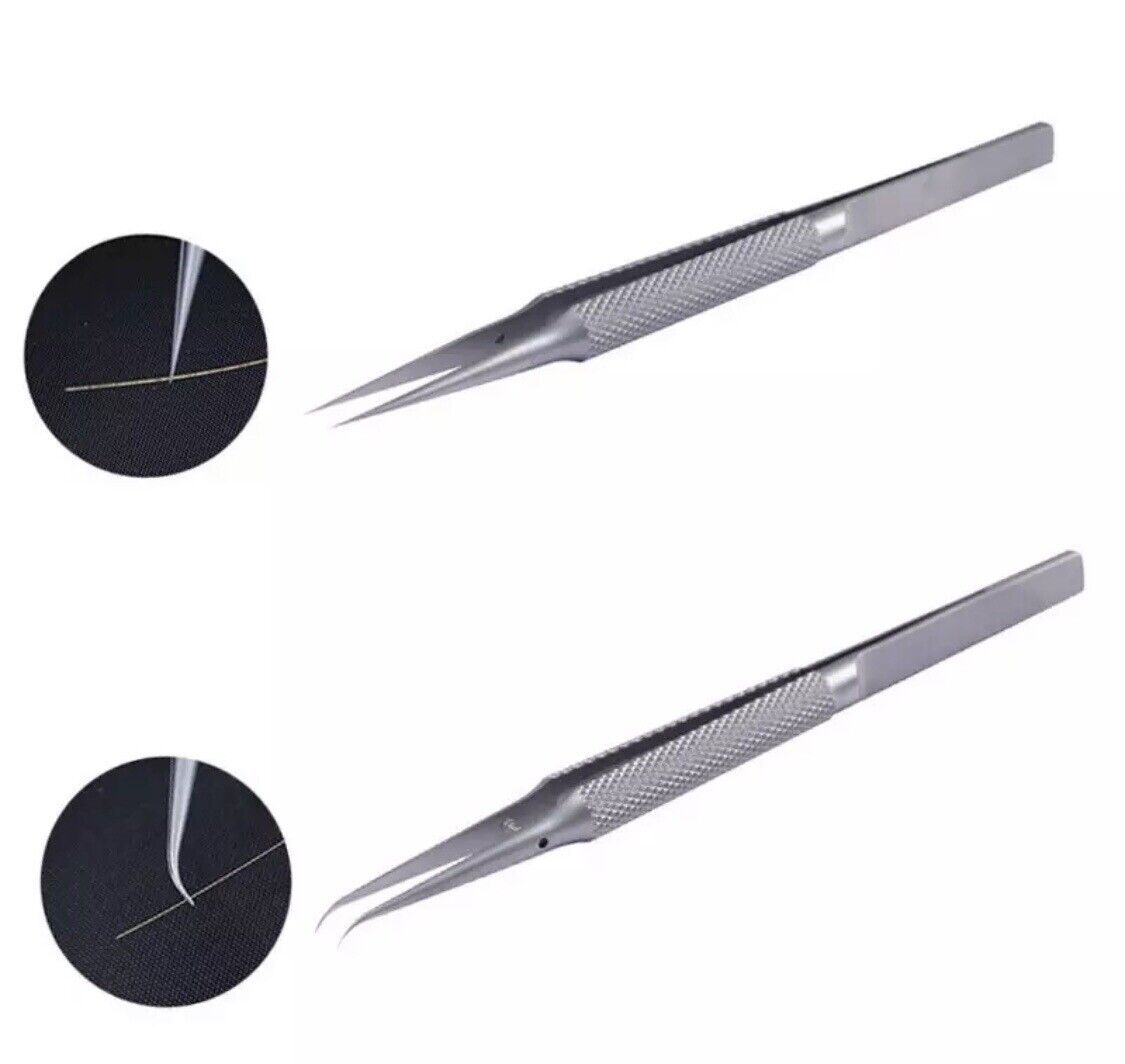 Titanium Alloy 0.15mm CURVED Point Professional Tweezer for Electronics Repair