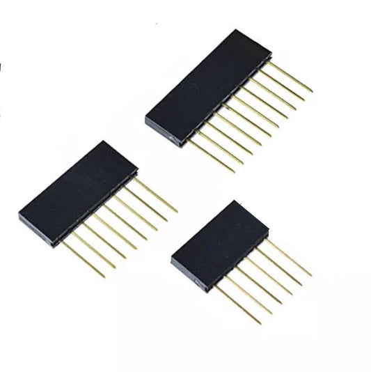 15PCS 5 X 6,8,10 Pin Socket Single Row Header Female-Male 2.54mm Pitch 11mm Pins
