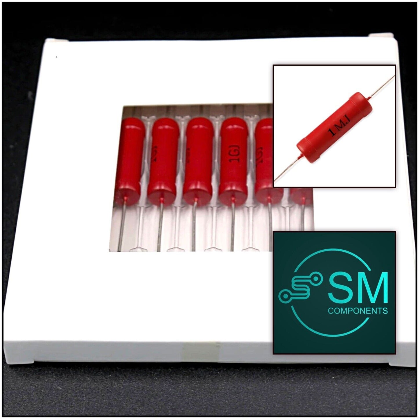 5 X 3W High Voltage 1MΩ Resistor Non-Inductive Glass Film Resistance HVR80A 10kv