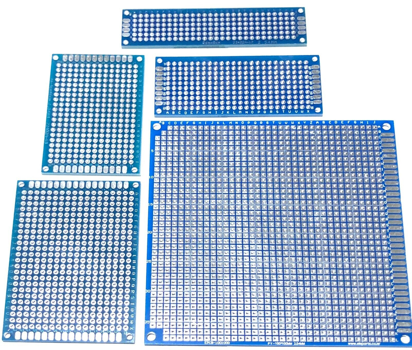 21PCS 5 Sizes Double Side FR4 PCB Prototype DIY 10x10cm 5x7cm 4x6cm 3x7cm 2x8cm