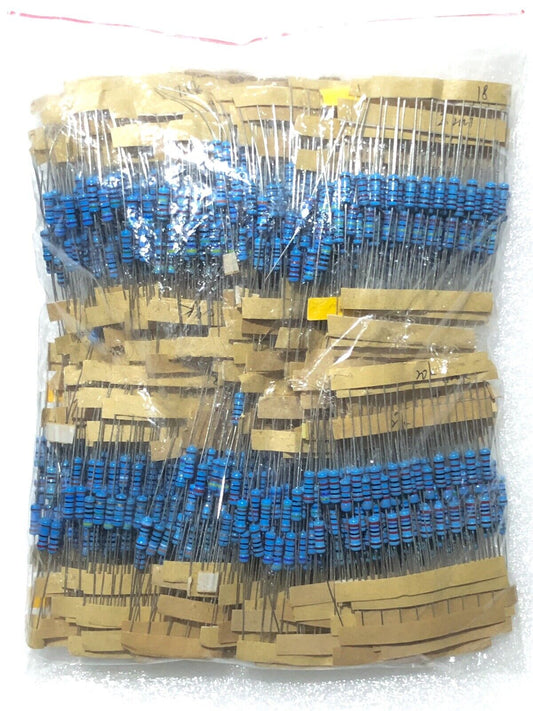 1220Pcs 1/2W 1% 0.33-2.2M Ohm 122 Values Metal Film Fixed Resistor Kit