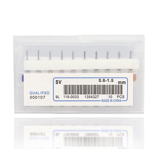 10Pcs 0.6-1.5mm X 38mm Tungsten Carbide Micro Drill Bits Set for DIY PCB