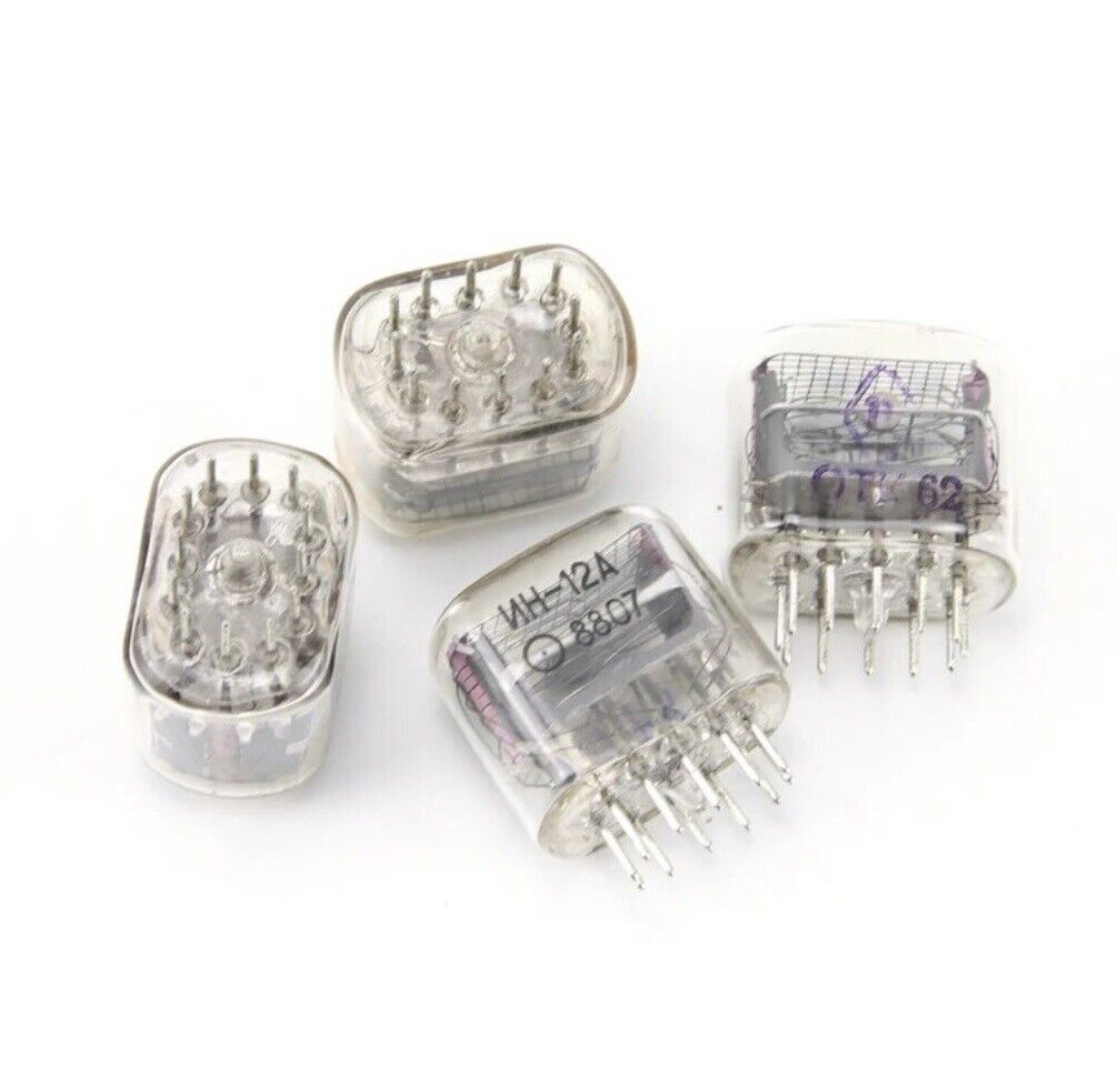 Classic Vintage IN-12 Nixie Tube Clock Kit DIY / Unassembled Inc Dome Glass Case