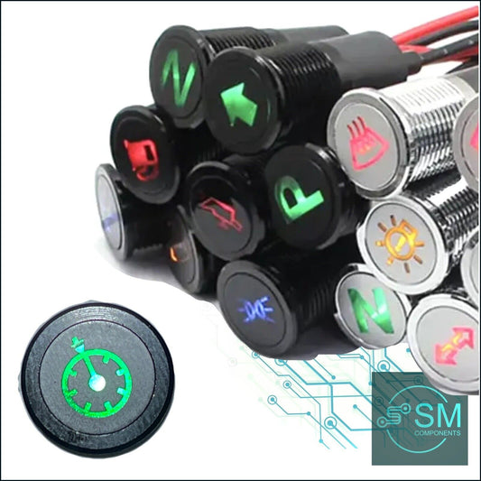 14mm GREEN CRUISE CONTROL LED Dash Panel Warning Pilot Indicator Lamp Car 12-36V