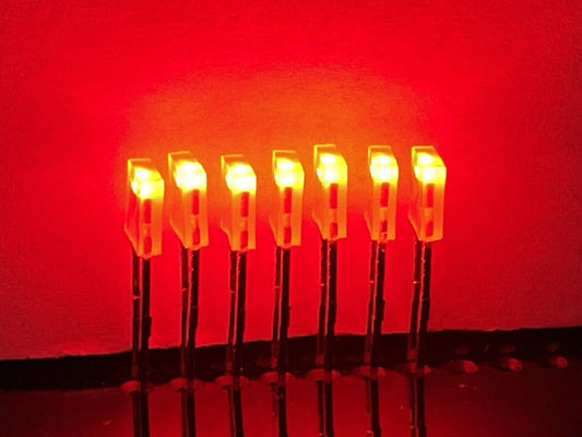 100pcs RED 1x3x4mm Diffused Red Resin Rectangle Led Light Emitting Diode 620nm