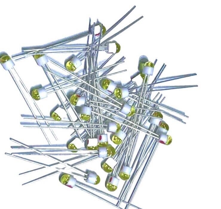 20 x LUMEX SSL-LX203 2mm YELLOW LED Light Emitting Diodes Ceramic Base ...