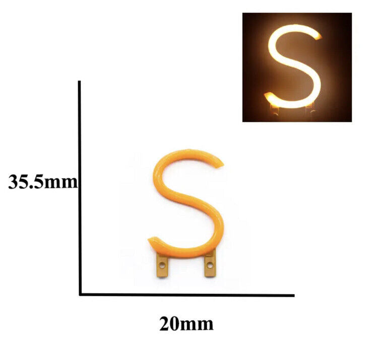 3V LED COB Rigid Filament A-Z Letters 2200K Party Name Birthday Light ...