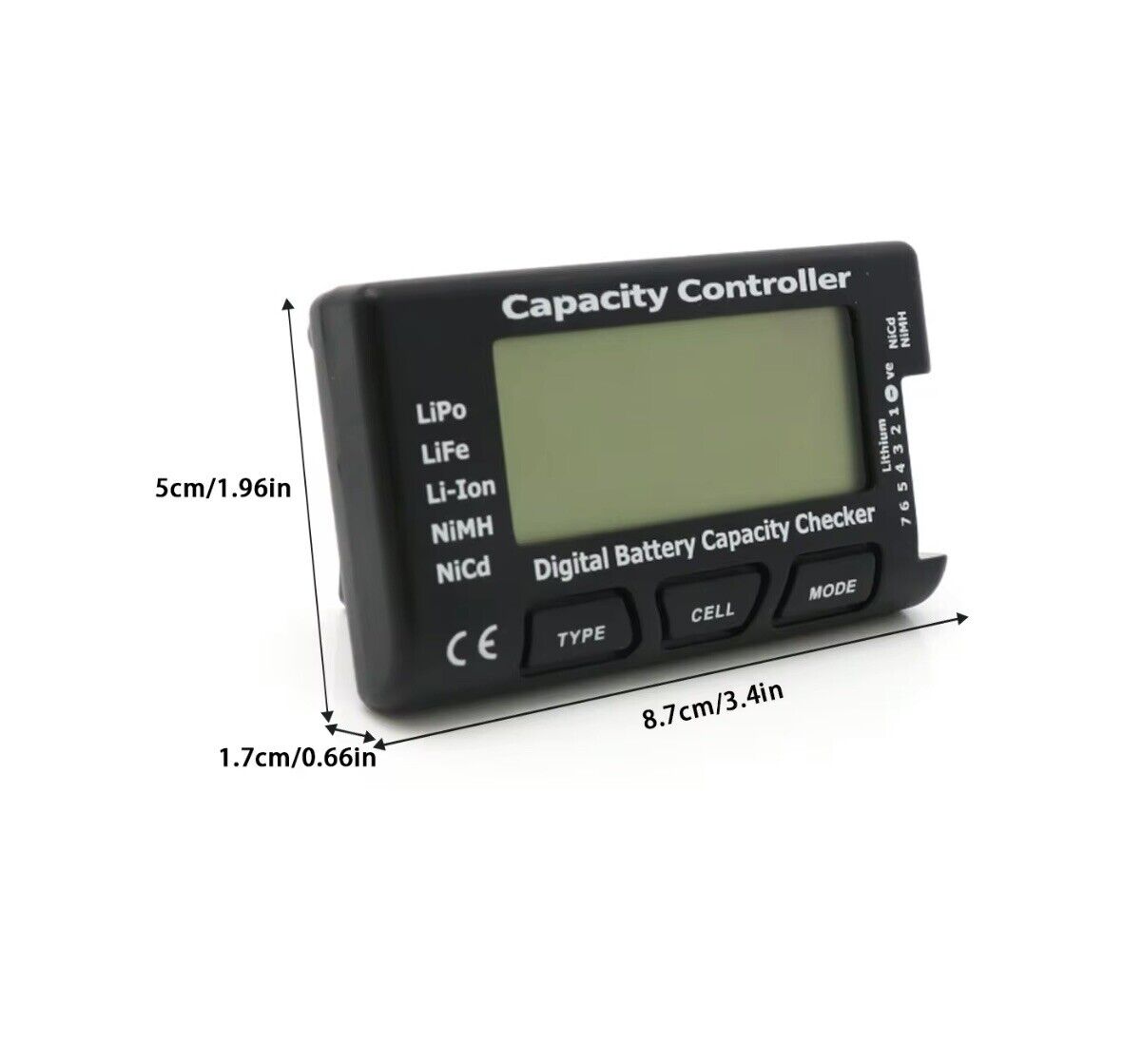 Cellmeter-7 Battery Capacity Tester Analyser Unit LiPo LiFe Li-ion NiM ...