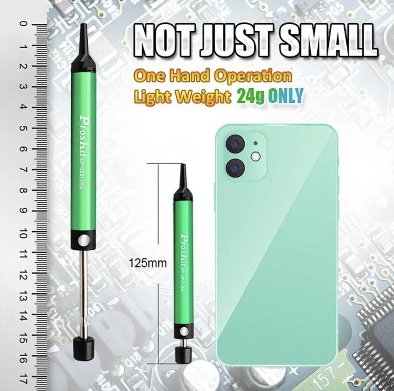 Aluminium Alloy Suction Remover Sucker DP-366I Tin Suction Pump Desoldering DIY