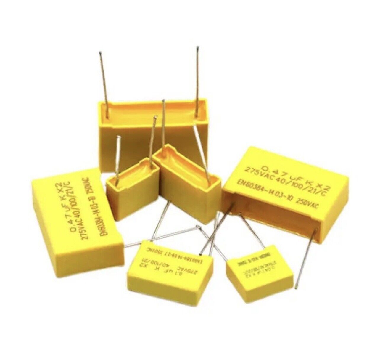 5 X 0.22uF-2.2uF 275V AC X2 SAFETY CAPACITORS Polypropylene Film Capacitors ±10%