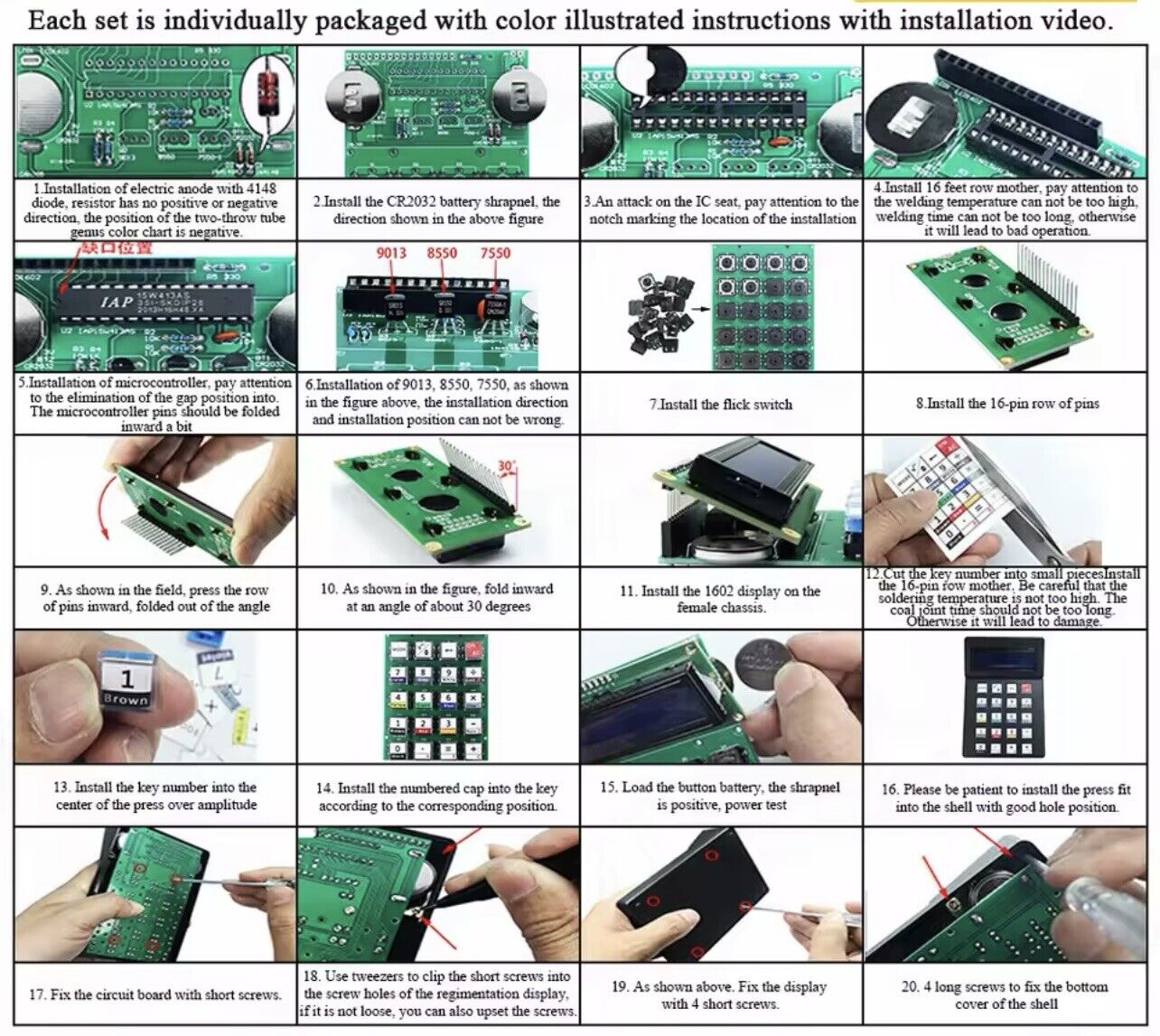 Calculator Electronic Production DIY Kit 51 Microcontroller Welding Exercise