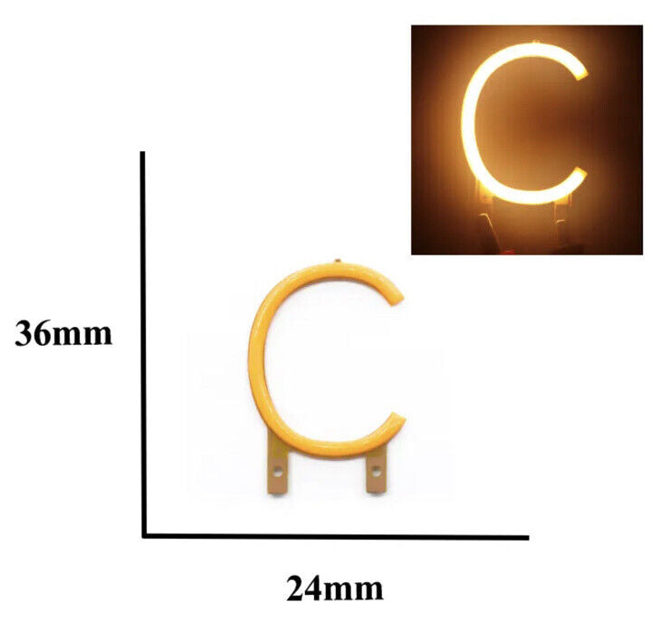 3V LED COB Rigid Filament A-Z Letters 2200K Party Name Birthday Light ...