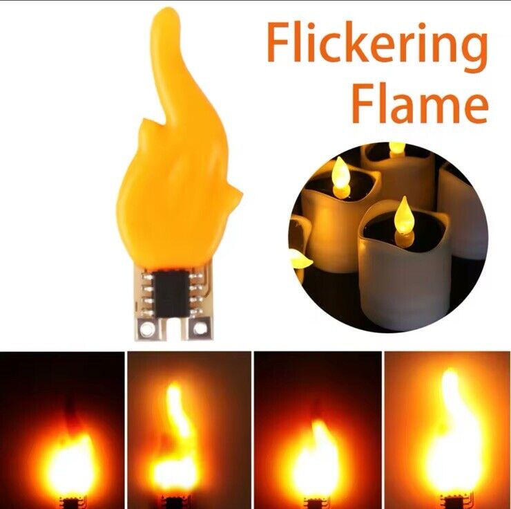 LED Flame Effect Light LED Flame Bulb USB LED Fireplace Lights DIY Bar ...