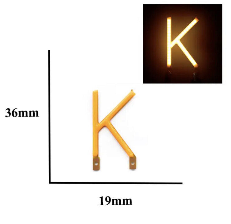 3V LED COB Rigid Filament A-Z Letters 2200K Party Name Birthday Light ...