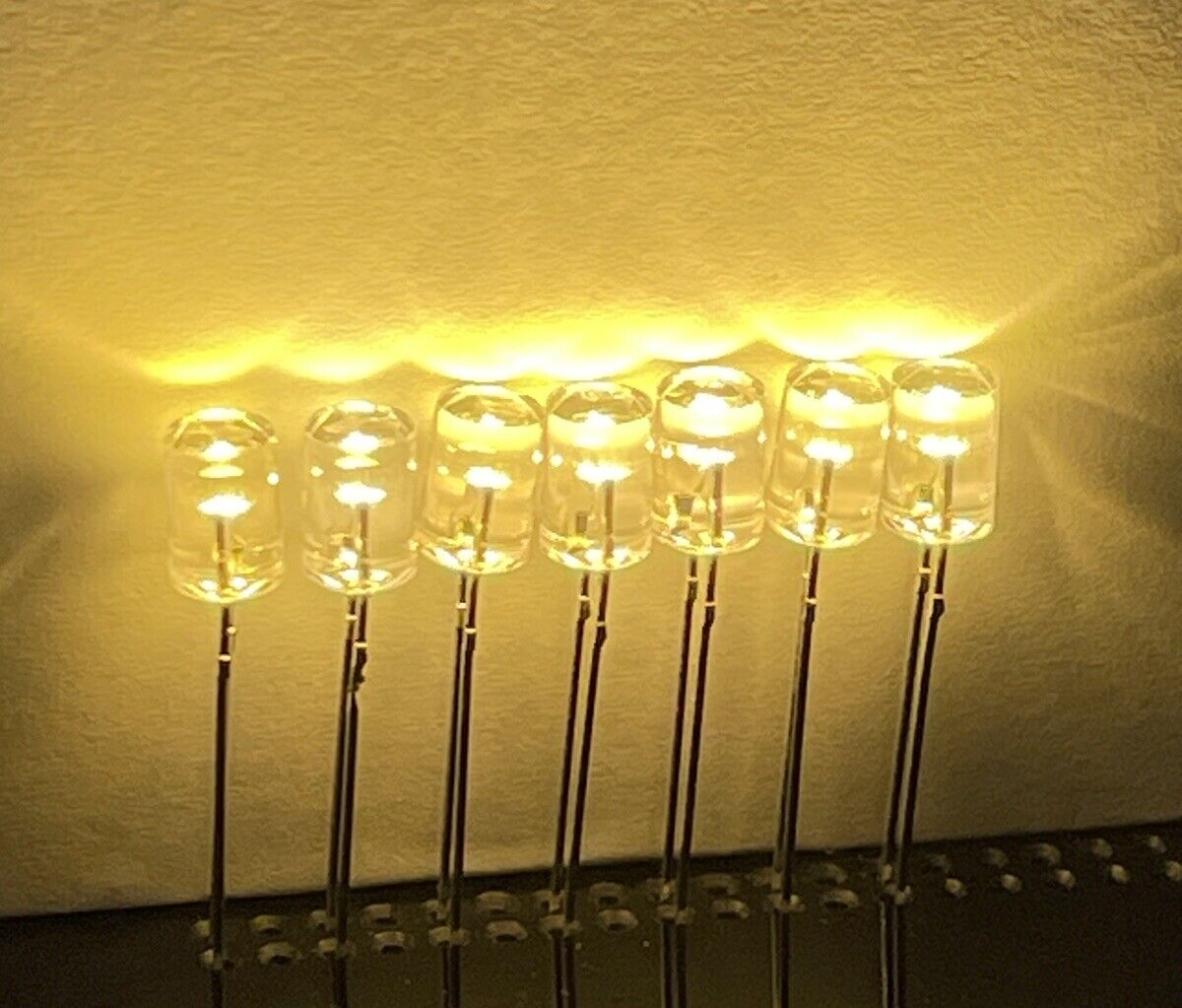 5mm Warm White Led Light Emitting Diode Flat Top 100pcs Led Clear Top No Edge